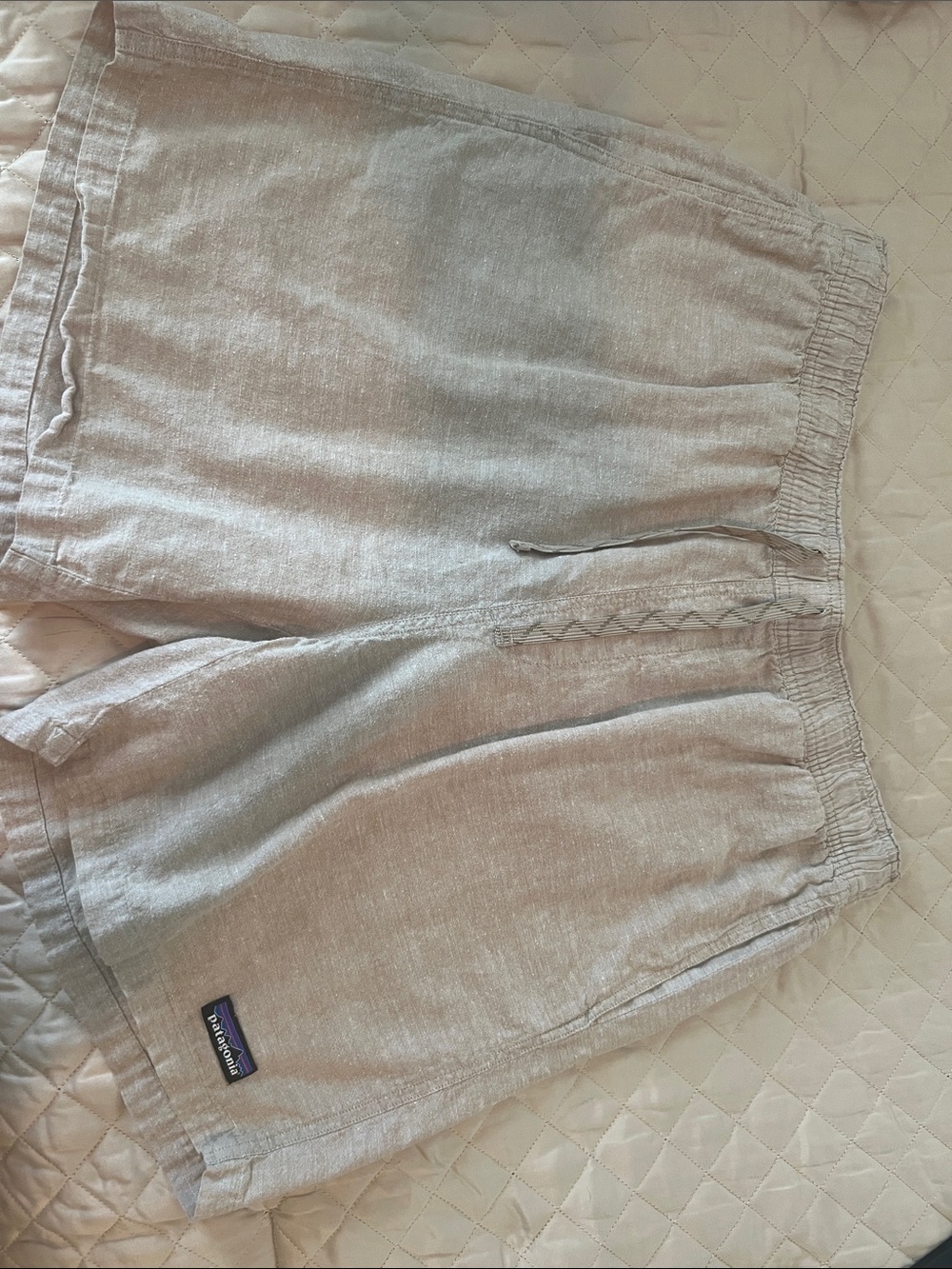 Patagonia Men’s Light khaki Elastic-Waist Hybrid Shorts